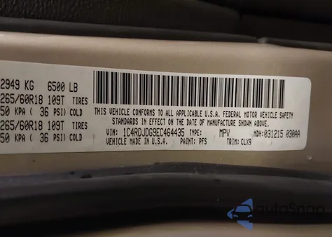 2014 Dodge Durango Limited z USA, uszkodzony, nr VIN 1C4RDJDG9EC464435